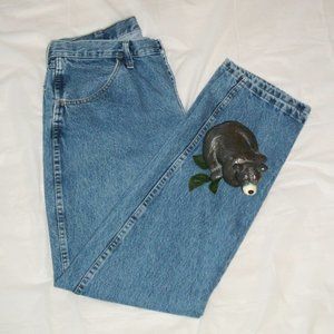 RUSTLER 36x32 Straight Leg Jeans 100% Cotton Blue Denim